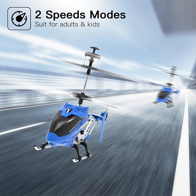 Cheerwing Remote Control HelicopterSYMA S107H Mini RC Helicopter with GyroAltitude Hold One Key Take Off/Landing for Adults Kids(Blue)