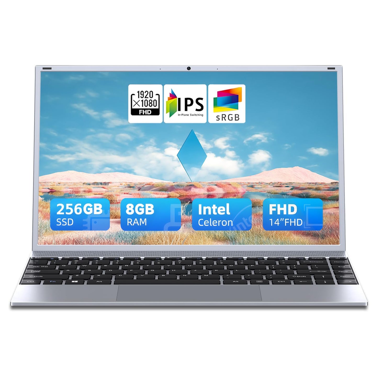 BLUEING Laptop Computer, 8GB RAM 256GB SSD Laptop, Pentium Quad-Core Processor(Up to 2.64GHz), 14-Inch 1080P FHD IPS, Wi-Fi 5, BT5.0, Win 11, Laptops for Students, Lightweight