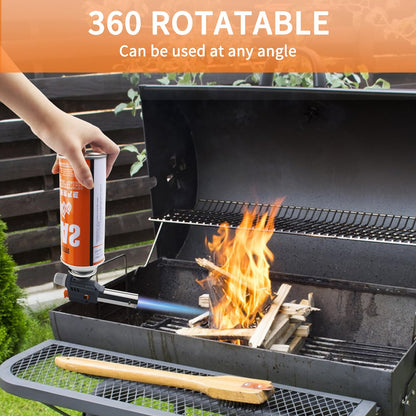 Butane Torch, JDHON Compact Kitchen Torch with Adjustable Flame, Professional Chef Culinary & Grilling Blow Torch Lighter for Cooking, Baking, Soldering, BBQ, Creme Brulee (Butane Fuel Not Included)