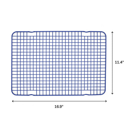 Great Jones Big Chill Wire Cooling Rack (Blueberry) – 16.9" × 11.4" Heavy-Weight Aluminized Steel,Nonstick Baking Rack – Oven Safe 450 °F, Bacon & Cookie Cooling Rack – Fits Half Sheet Pans