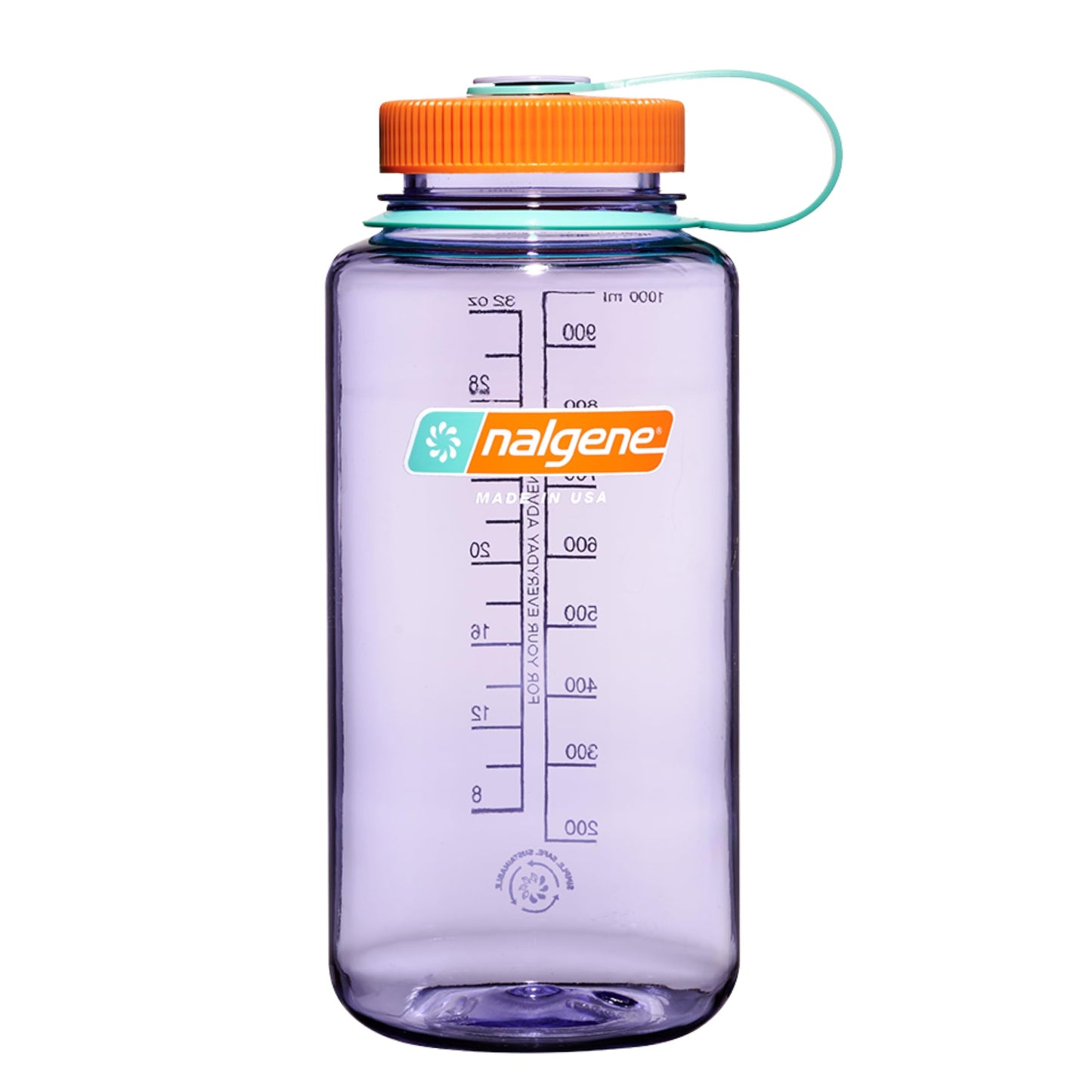 Nalgene Leak Proof Tritan BPA-Free Water Bottle - 32 oz Wide Mouth - Made in the USA for Outdoor Use & Daily Hydration (Amethyst)