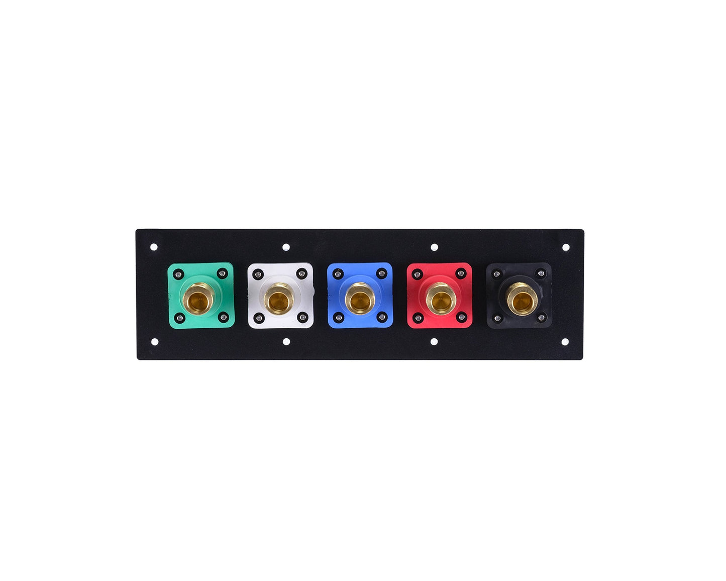 Power Assemblies 5 Position CAM Lock Panel, 400 Amp, 3 Phase 120/208V, Male, 90°, Double Set-Screw Connections with NEMA 3R Clear Snap-Back, Series 16 CAM Connectors, Power Distribution Panel