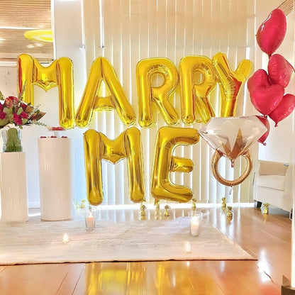40 Inch Foil Letter Balloon, Big Alphabet R Word, Large Self Inflating Gold Decor for Custom Name, Helium Balloons for Women Birthday Party Anniversary Decoration Supplies