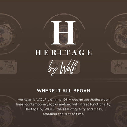 WOLF Heritage Large Jewelry Box, Pewter Saffiano - 27 Compartments + 26 Ring Rolls - Includes Two Travel Cases