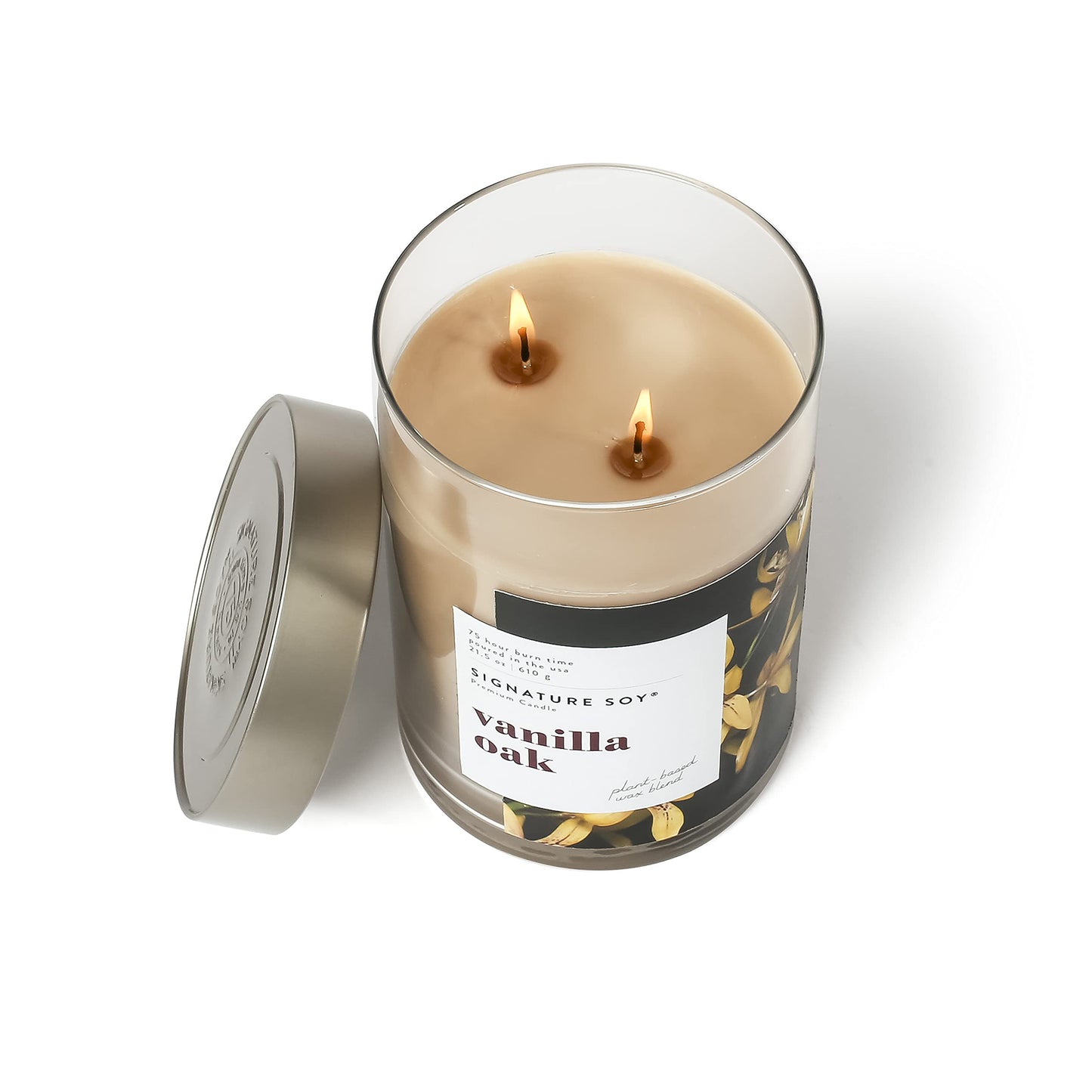 Signature Soy Lidded Vanilla Oak Scented Candle, Extra Large Jar