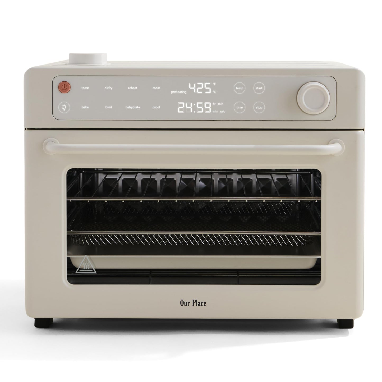 Our Place Wonder Oven Pro | 8-in-1 Digital Air Fryer & Countertop Oven with Basket, Rack, Pan & Tray | 3-Rack, 32 QT Capacity - Air Fry, Toast, Roast, Bake, Reheat, Broil, Proof & Dehydrate | Cream