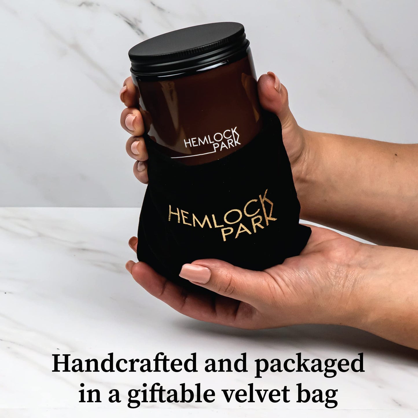 Hemlock Park Blood Orange Sage Apothecary Scented Candle | Crackling Wood Wick, Botanical Fragrance & Coconut Apricot Wax | Up to 60 Hour Burn Time | 8 oz | Made in USA