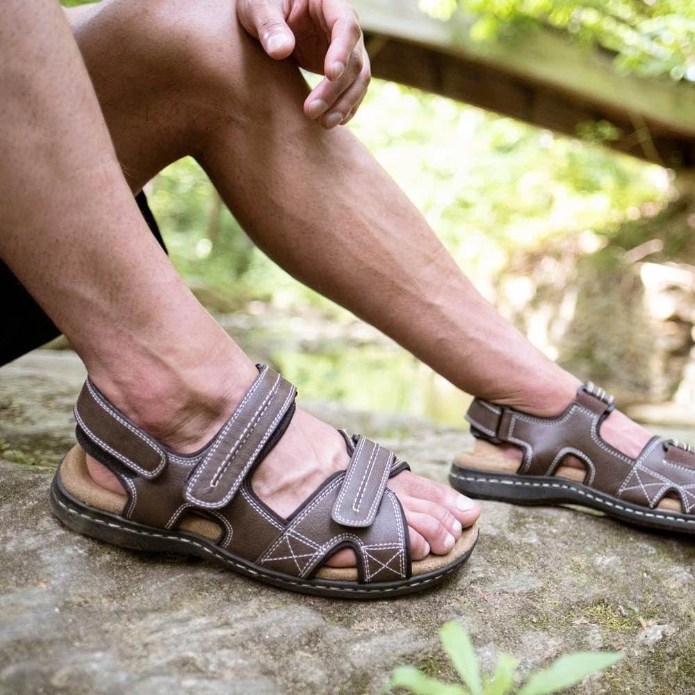 Dockers Mens Newpage Outdoor Sport Sandal Shoe,Rust,12