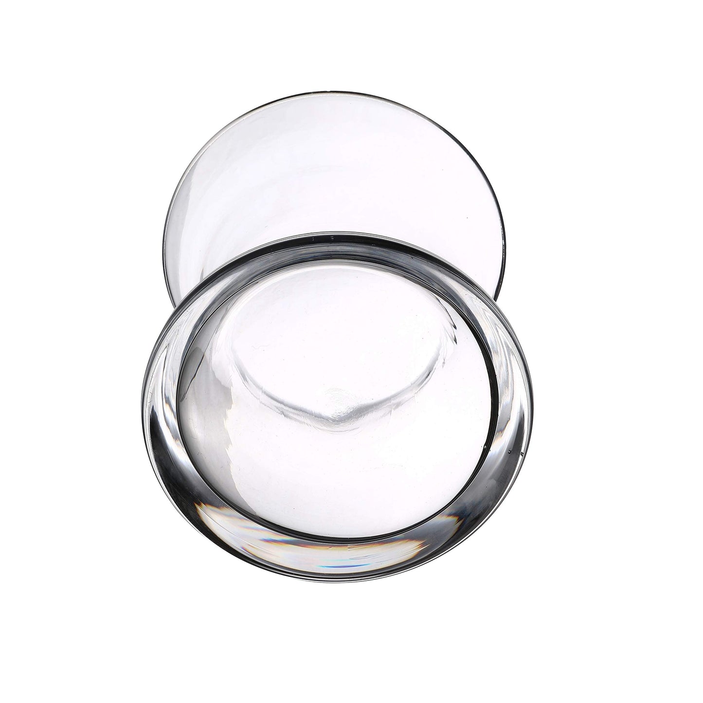 WGV Unique Bouquet Vase Bulk, 5.5" W, 8" H, Clear Short Hurricane Glass Candle Holder, Floral Planter Terrarium, Home Wedding Event Decor, 12 Pieces (VHV0808)