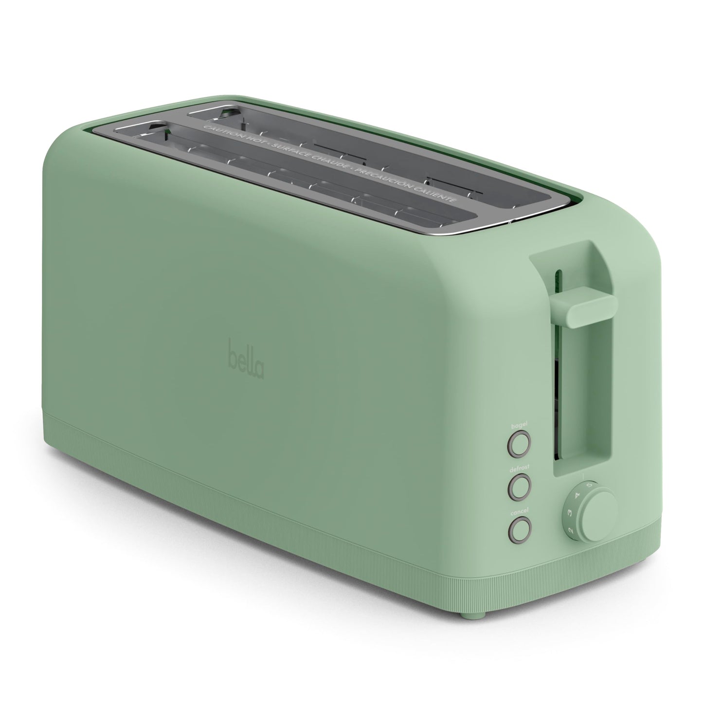bella 2 Slice Slim Toaster, Fits-anywhere™ Kitchenware, 6 Setting Shade Control with Reheat & Cancel Buttons, Fits sourdough, 10” Long Slot, Anti Jam & Auto Shutoff, 900 Watt, Surf