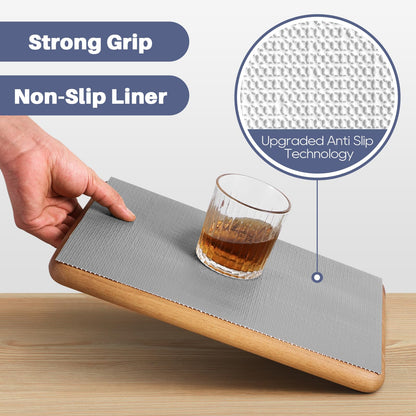 Shelf Liners for Kitchen Cabinets Refrigerator Liners Waterproof & Oil-Proof Kitchen Cupboard Liner Plastic Drawer Mats PVC Material Non Adhesive Fridge Liner for Shelves Gray 11.8 x 59 Inch