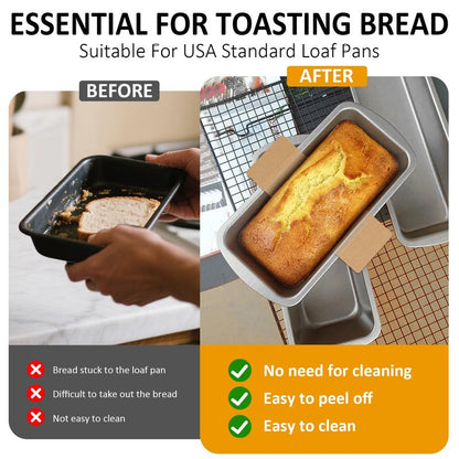 Numola Parchment Paper Loaf Pan Liners, Non-Stick Baking Paper Sheets for 8.5x4.5/ 9x5/10x5 Inch Pans, Double-Sided Unbleached Easy-Release Paper for Banana Bread, Meatloaf, Toast-100 Pack