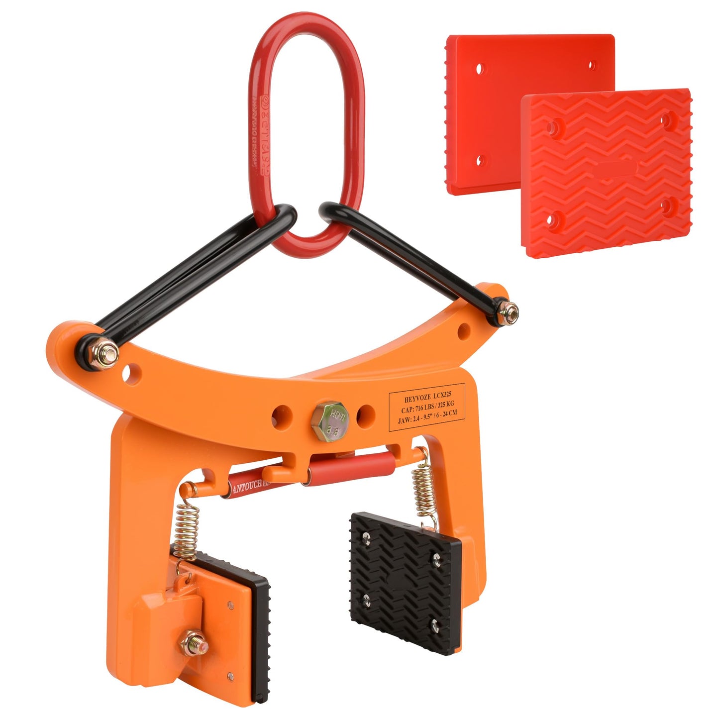 HEYVOZE 716 lbs Granite Slab Lifting Clamp, 2.4-9.5 in Opening X-Type Stone Lifting Clamp, Durable Design for Granite, Marble, and Concrete Handling
