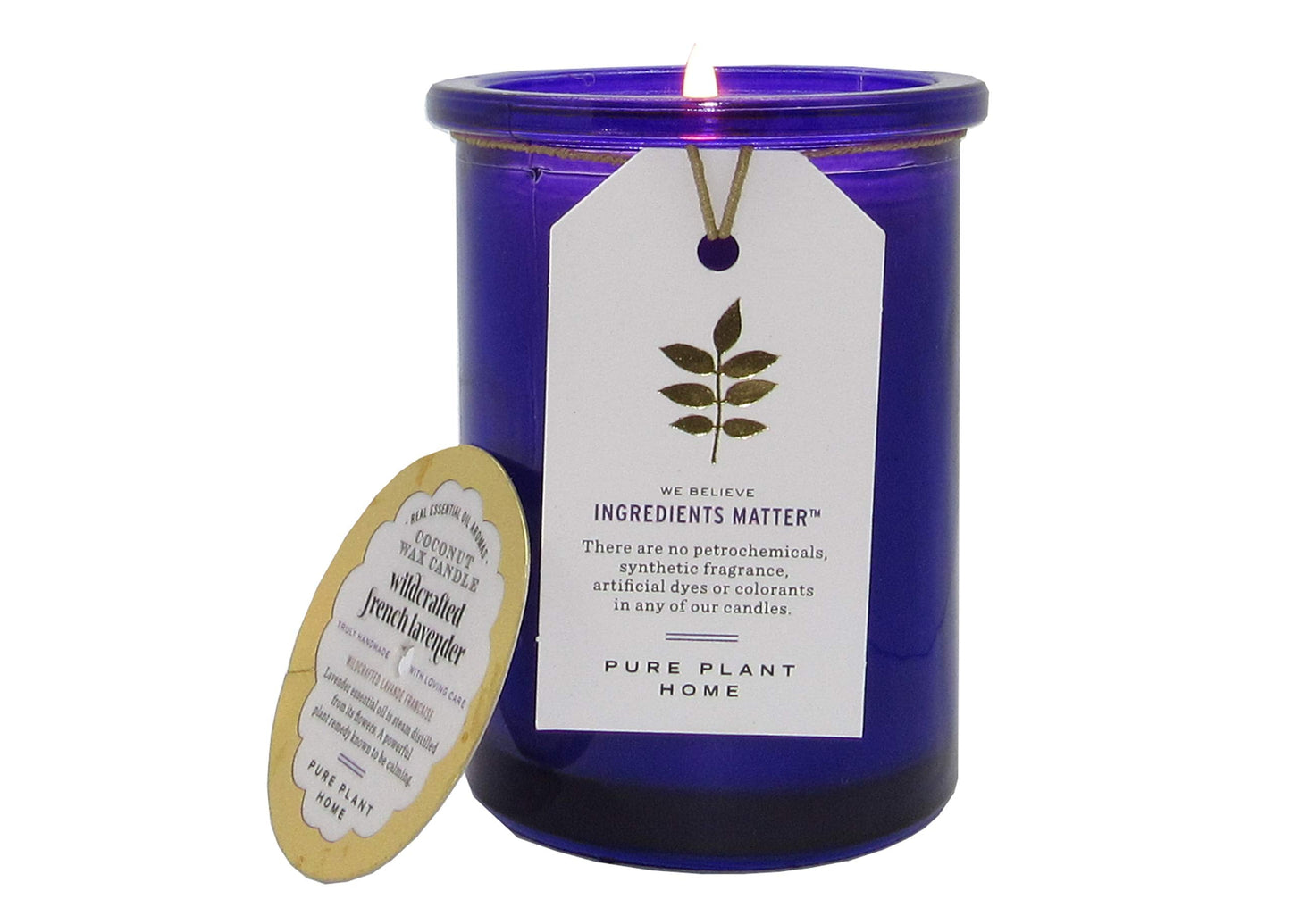 Holday Aromatherapy Candles (Wildcrafted French Lavender, 5.5 Ounce Recycled Glass)