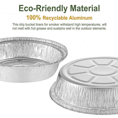 MESTAEK 8 Inch Aluminum Foil Pans, No Lids, 50 Pack
