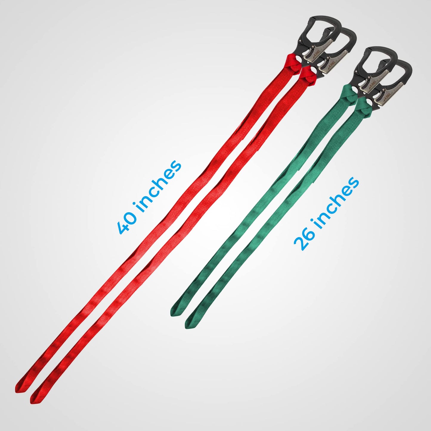 Rock-N-Arbor RNA Squatch Draw Speed Line Slings, 1-Inch Nylon Speed Line with Double-Action Snap Hook, Arborist and Rigging Gear, 40 inches, 6-Pack, Red
