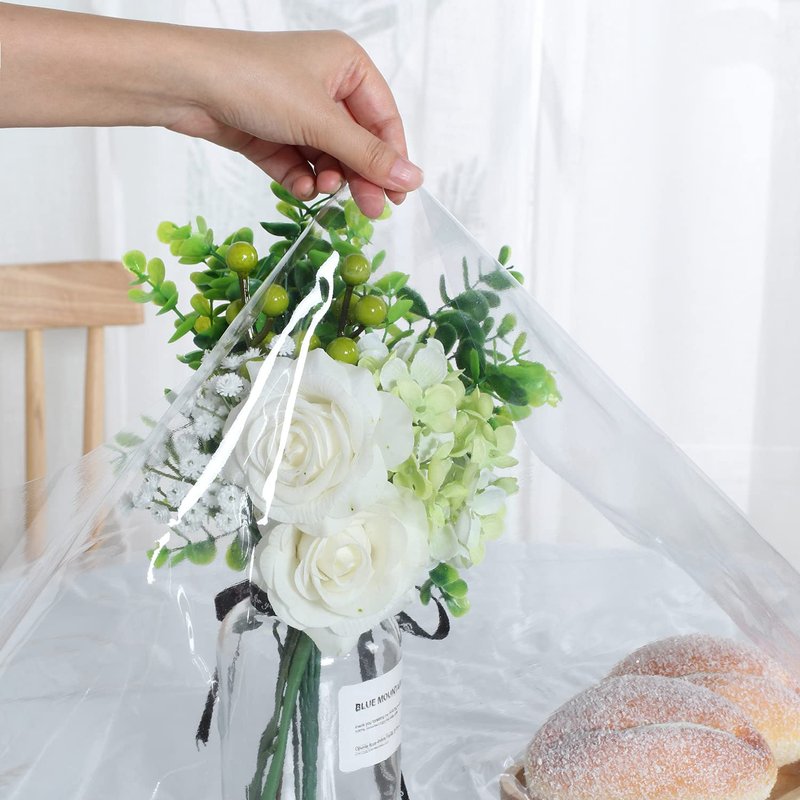sancua Clear Plastic 100% Waterproof Round Tablecloth - 70 Inch - Vinyl PVC Table Cloth Protector Oil Spill Proof Wipe Clean Table Cover for Dining Tables, Parties, Camping, Crystal Clear