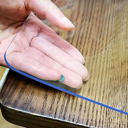 LovePads Clear Desk Mat 19 x 63 Inch, 1.5mm Thick Clear Table Protector, Waterproof Plastic Table Cover Protector, PVC Desk Protector Mat, Vinyl Desk Cover for Desktop, Coffee & Dining Table
