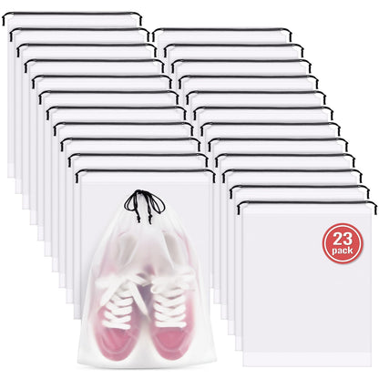 23 Pack Shoe Bags for Travel, 11.8" x 15.7" Waterproof Travel Shoe Bags for Packing,Large Travel Bag for Shoes, Storage Bags Travel Essentials Men for and Women