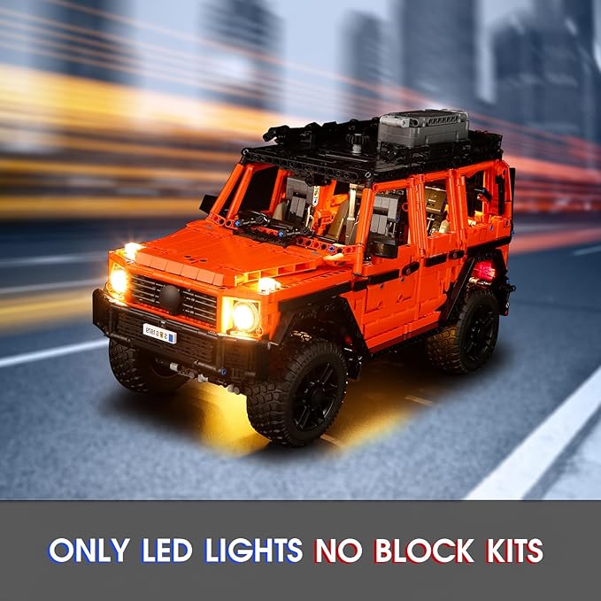Vaodest Led Light for Lego 42177 Technic Mercedes-Benz G 500 Professional Line Building Blocks ModelDesign and Configuration Compatible with Model 42177(Led Light Only Not Building Block Kit)