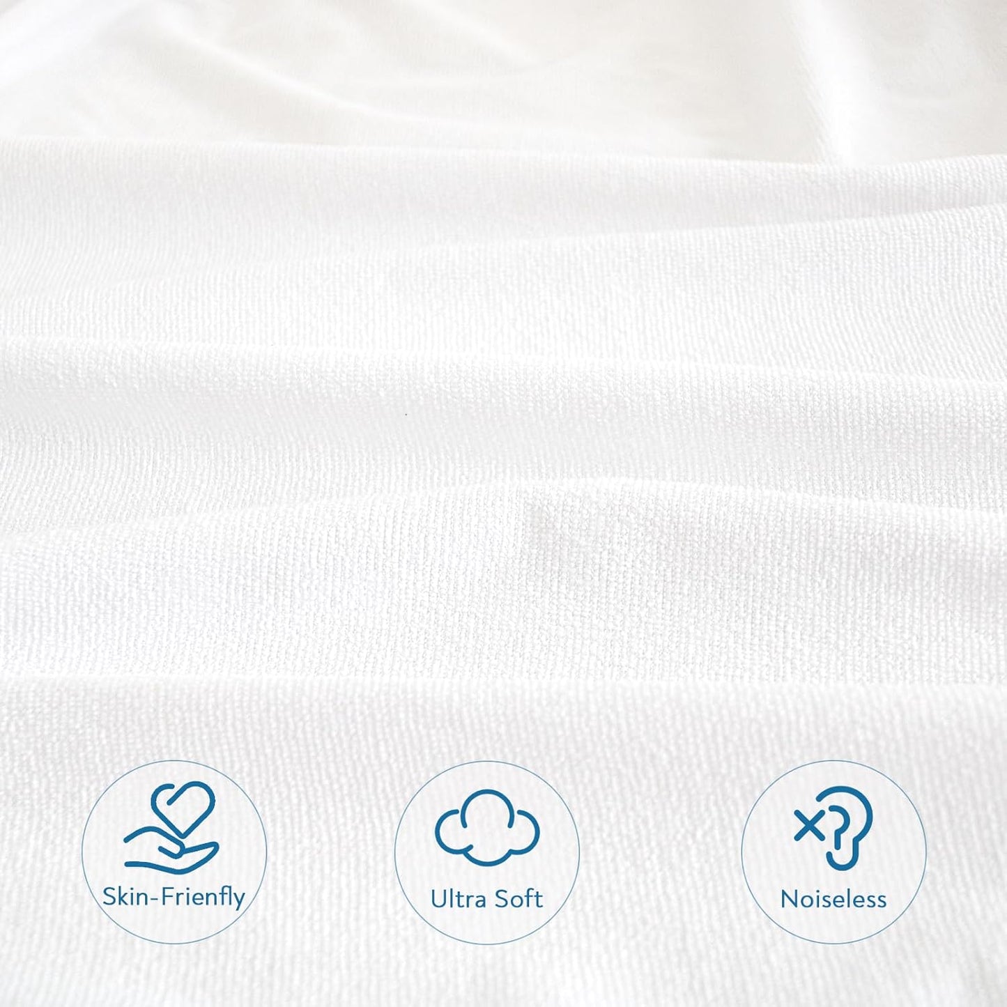Skiennix Waterproof Mattress Protector - Breathable & Noiseless Full Size Cover | 2 Pack, Fits Up to 14''