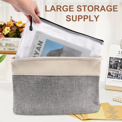 NINEFOX Board Game Storage, Board Game Organizer, with 10 Pcs Zipper Bags and 20 Sheets Writable Stickers, Suitable for Puzzle Storage, Toys, Document (1 Pack-Grey)