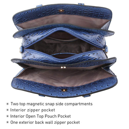 Women Handbag Wallet Tote Shoulder Hobo Bag Top Handle Satchel Purse Set 2pcs with 3 Compartments