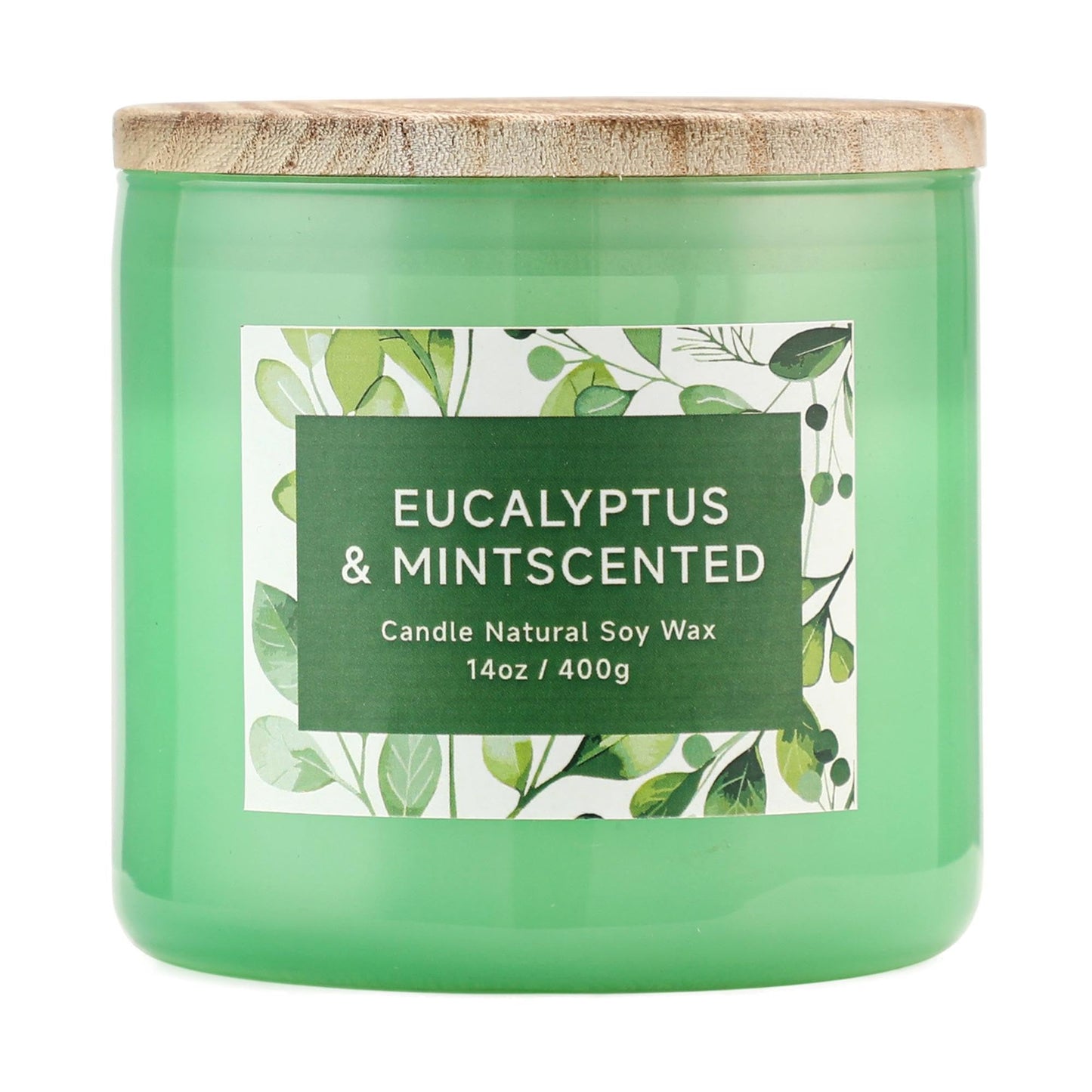 Eucalyptus & Mint Scented Candle - 3 Wicks 14 oz Soy Wax Candle, Christmas Relaxing Gift for Women and Men, Aromatherapy Candles for Stress Relief, Meditation, Yoga, SPA