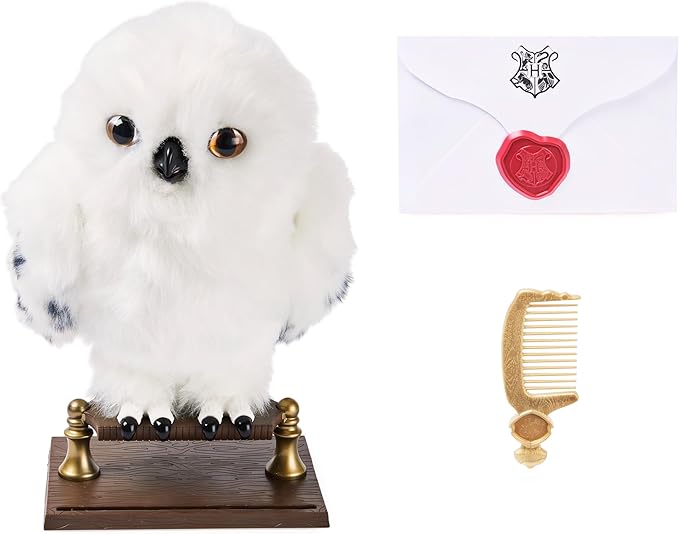 Wizarding World Harry Potter Enchanting Hedwig Interactive Owl with Over 15 Sounds and Movements and Hogwarts Envelope Kids Toys for Ages 5 and up