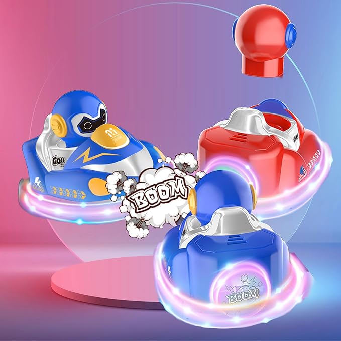 Odyssey Toys Glow Crasherz Remote Control Bumper Cars LED Light Up Racing Set 2 Player Game with Ejection Feature