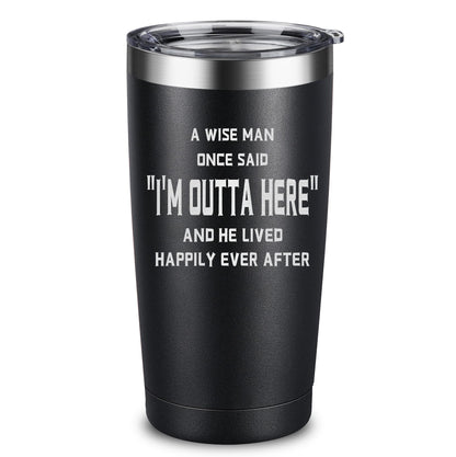 ARIABLE Retirement, Coworker Leaving Gifts for Men - Farewell, Goodbye Gift for Coworkers - Going Away Present - New Job Promotion, 20 Ounce Engraved Tumbler, Black