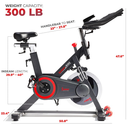 Sunny Health & Fitness Premium Indoor Cycling Smart Stationary Bike with Exclusive SunnyFit App Enhanced Connectivity - SF-B1805SMART