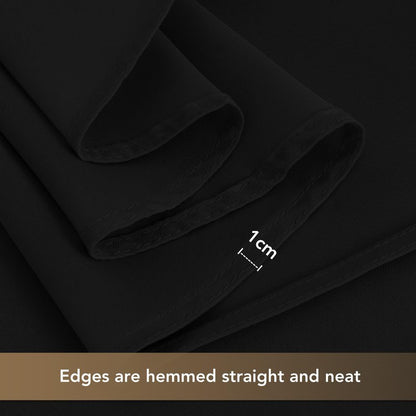 sancua Black Tablecloths for 6 Foot Rectangle Tables, 8 Pack - Washable Polyester Fabric Table Cloth, Reusable Table Covers for Wedding Party, Birthday, Banquet Reception, 54x108 Inch