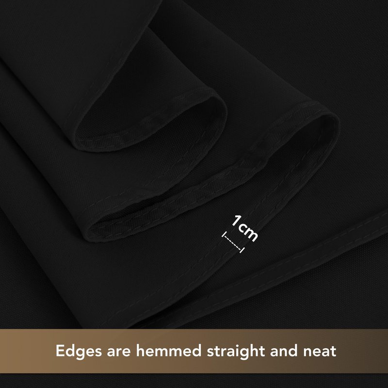 sancua Black Tablecloths for 8 Foot Rectangle Tables, 8 Pack - Washable Polyester Fabric Table Cloth for Wedding Party, Birthday, Banquet Reception, 60x120 Inch