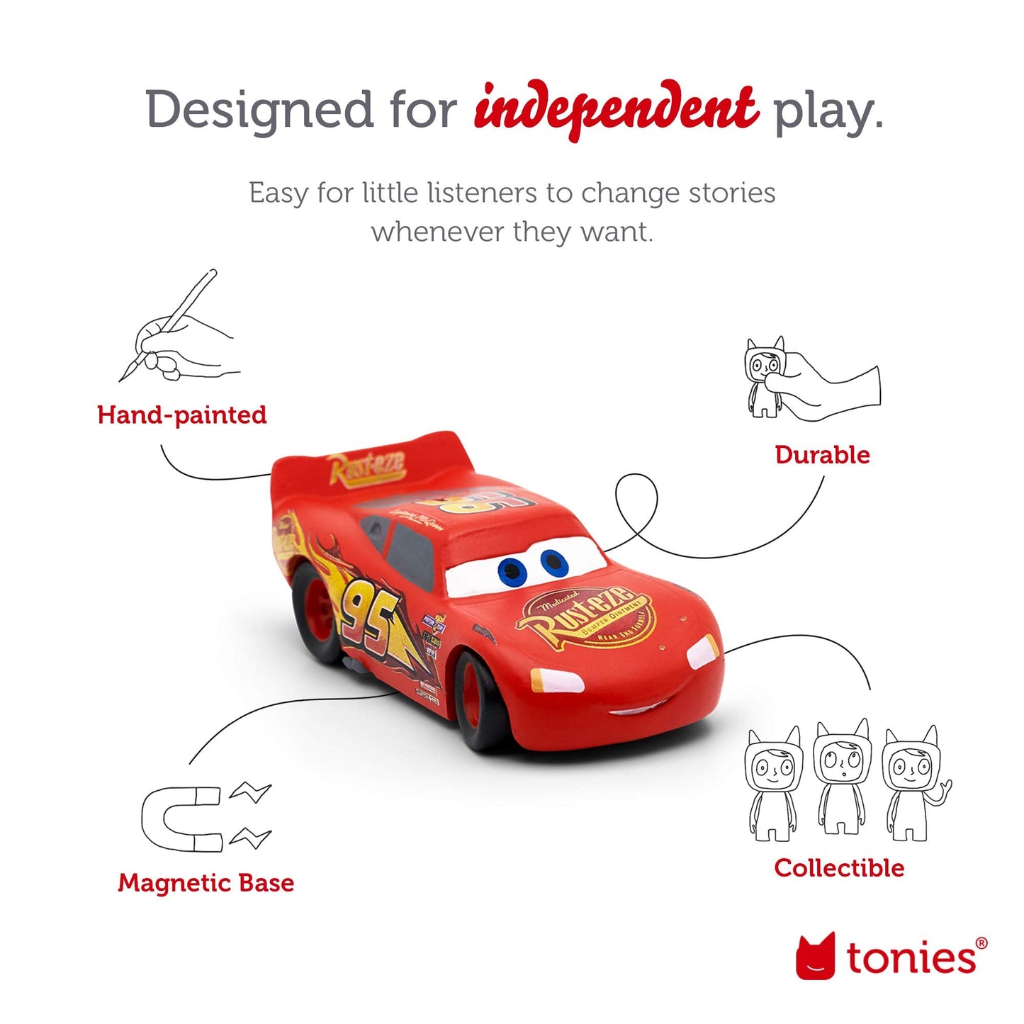 Tonies Lightning McQueen Audio Toy Figurine from Disney and Pixar's Cars