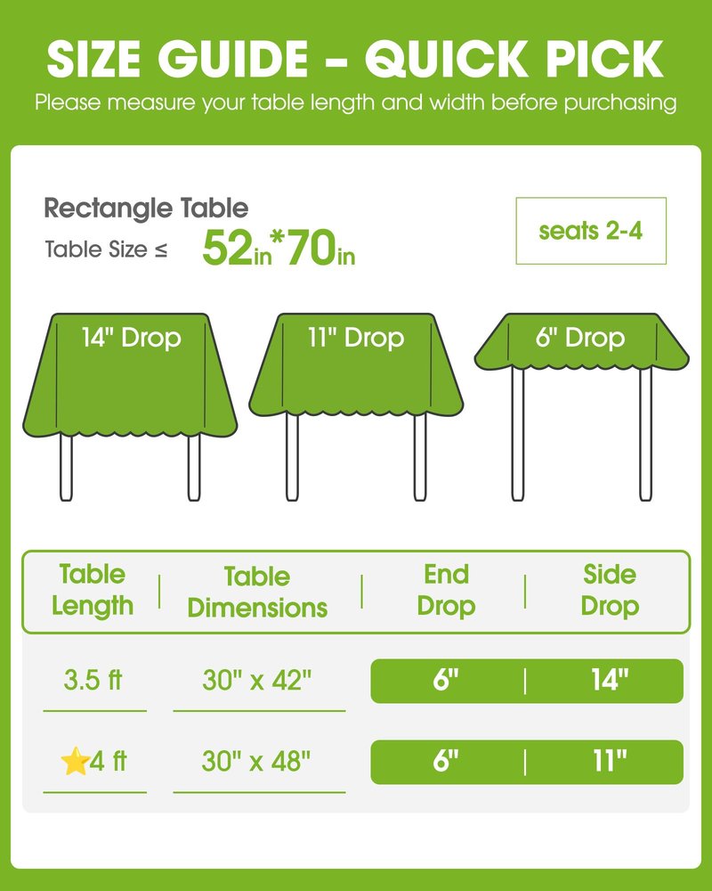 Pureegg Rectangle Linen Tablecloth Waterproof & Stain Resistant, Wrinkle-Free Table Cloth Adds Elegance and Protection, Ideal for Dining, Party, Wedding and Outdoor, 52 x 70 Inch, Black