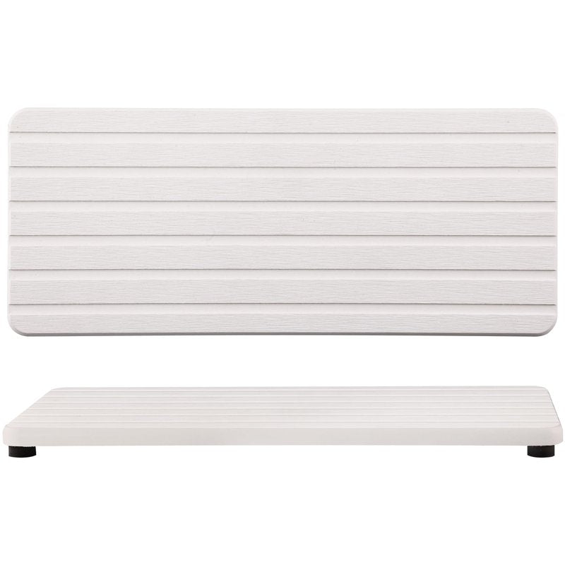 NiuYichee 2 PCS Water Absorbent diatomite Coasters, 9.5" x 4" Water Absorbing Stone Tray for Sink, Stone Drying mat for Kitchen Counter, Stone soap Tray Used for Hand Soaps & toiletries & Plants