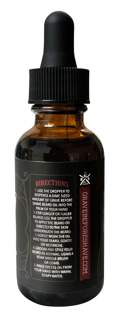 Grave Before Shave Beard Oil (Cigar Blend) 4 oz. Bottle