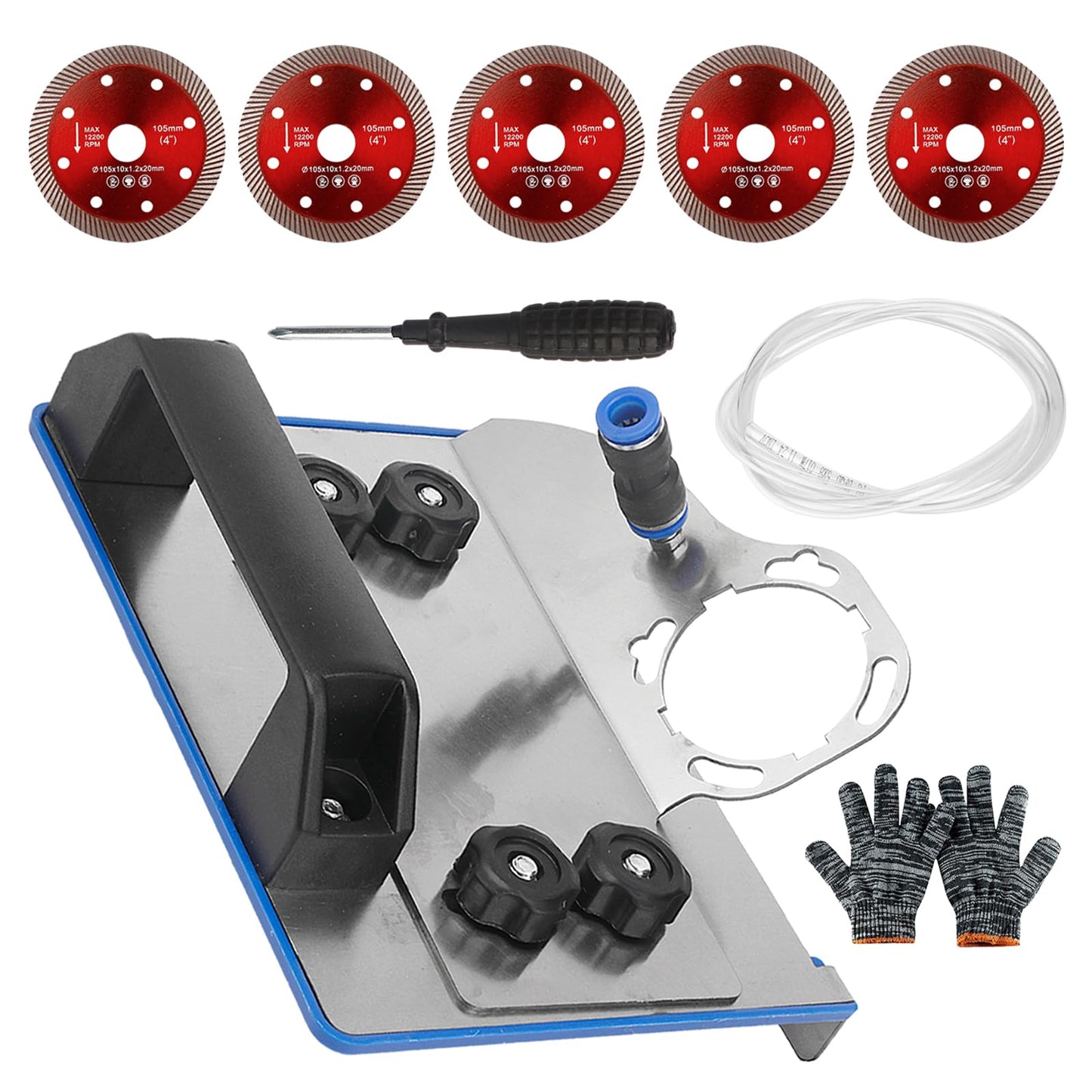 45 degree tile chamfering tool, 100-Type Universal 45 Degree Tile Chamfering Stand Type Angle Grinder,Angle Grinders with Gloves & 39Inch Hose