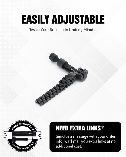 Jecanori Ultra Strength Magnetic Bracelets for Men - Men's Hematite Bracelet, Jewellry Gift with Sizing Tool for Perfect Fit