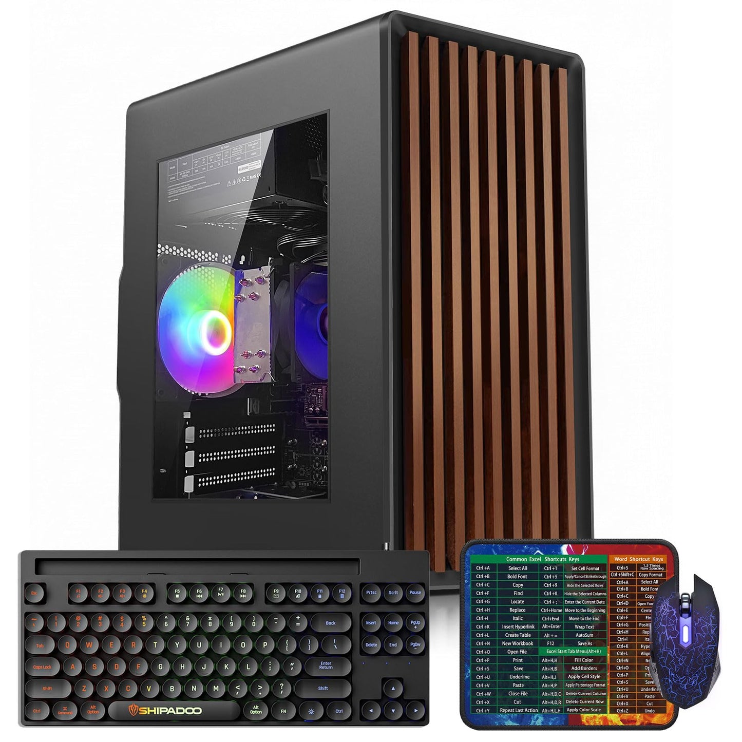 GPVHOSO Desktop Computer Tower PC, Intel Core i5 4570, 16GB DDR3 RAM, 512GB SSD, Windows 11 Home, Business Desktop with Wi-Fi 6, USB 3.0 and HDMI, Ideal for Work & Study