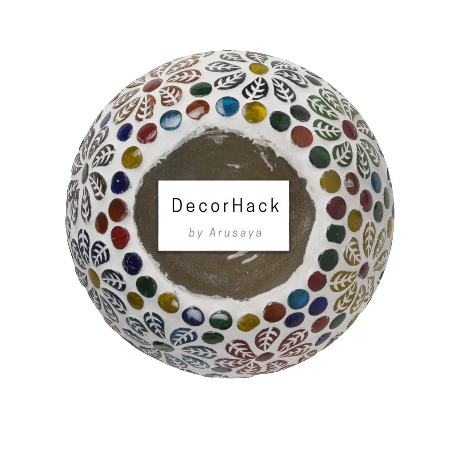 Wedding Parties Lighting Mosaic Glass Votive Halloween Candle Holder Tea Light Candle Holder (4X4.5 Inch)