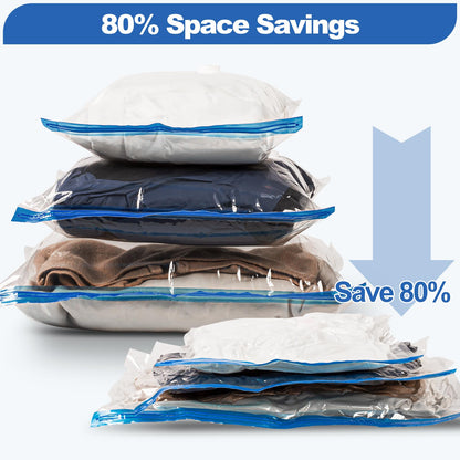 VMstr Travel Vacuum Storage Bags with Electric Pump (USB Pump + 8 Combo Bags)