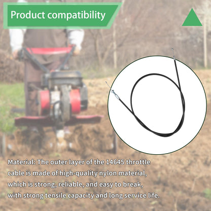 DONFON 14645 Throttle Cable, Earthquake Tiller Parts Seismic Throttle Cable for MC43 Cultivators Replaces 4667(Including Trimmers and Weeders), Replacement for Ardisam OEM, Replaceable Throttle Cable