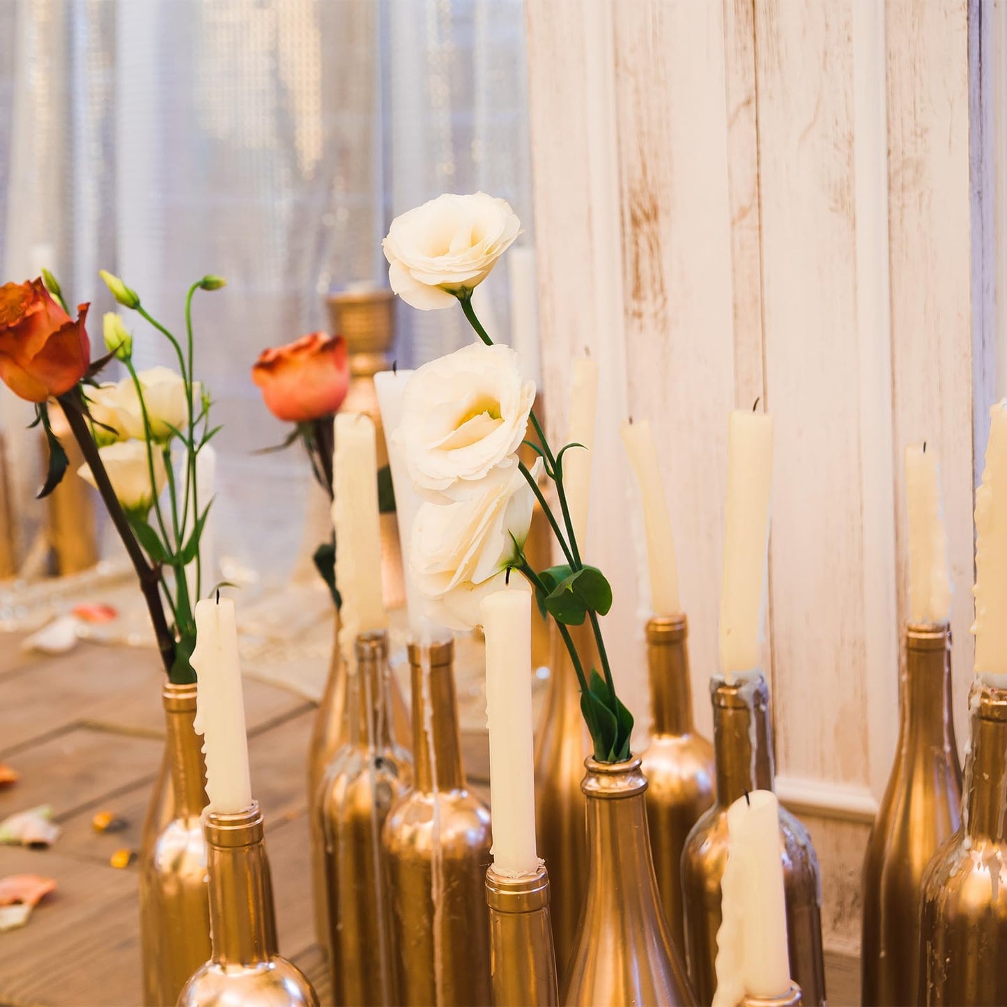 MTLEE Taper Candles 8/10/12 Multi Height Unscented Taper Candles 8 Burn Hours for Dinner Decorative Home Decoration Fall Thanksgiving Wedding Party Candlesticks(Beige,36)