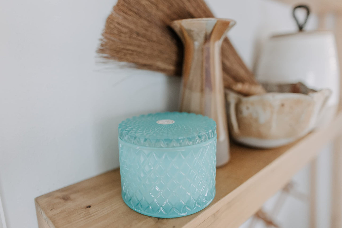 Sand + Fog Scented Candle - White Pumpkin – Additional Scents and Sizes – 100% Cotton Lead-Free Wick - Luxury Air Freshening Jar Candles - Perfect Home Decor – 9.5oz Molded Glass - Fall Scent
