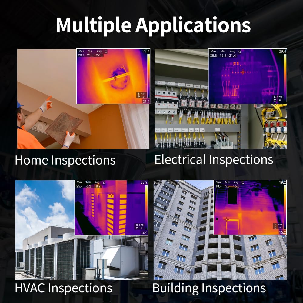 FOTRIC TK6 Thermal Imaging Camera, 384 x 288 IR Resolution , 25° *19° FOV, Manual Focus Thermal Imager with 5MP Visual Camera for Building, Electrical Inspections, -4°F to 1022°F, 3.5" Touch Screen