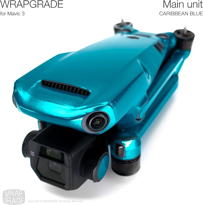 WRAPGRADE Full Skin Stickers for DJI Mavic 3 / Mavic 3 Classic (Caribbean Blue)