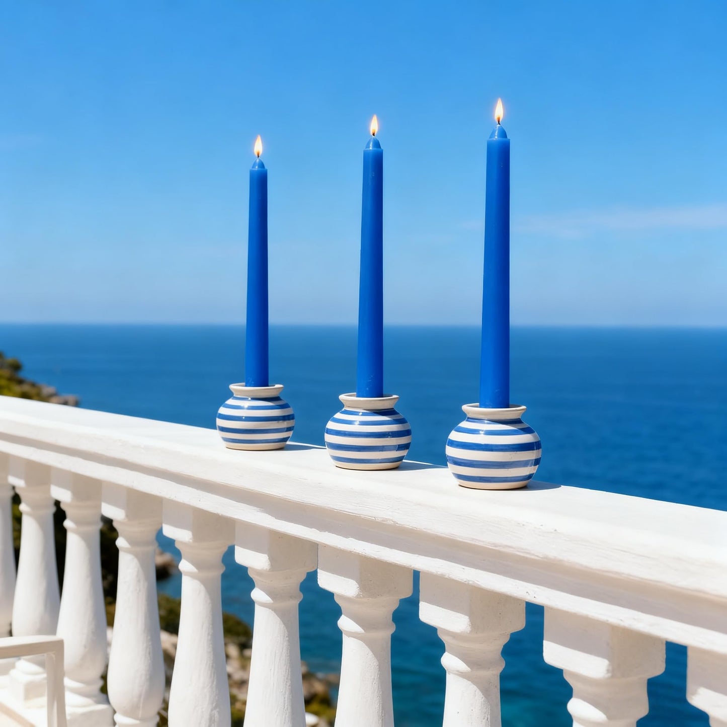12-Pack Royal-Blue Taper Candles, 10 Inch Unscented Dripless Candlesticks, Long-Lasting Burn Time of 7-8 Hours, Perfect for Home Décor Dinner Party Meditation