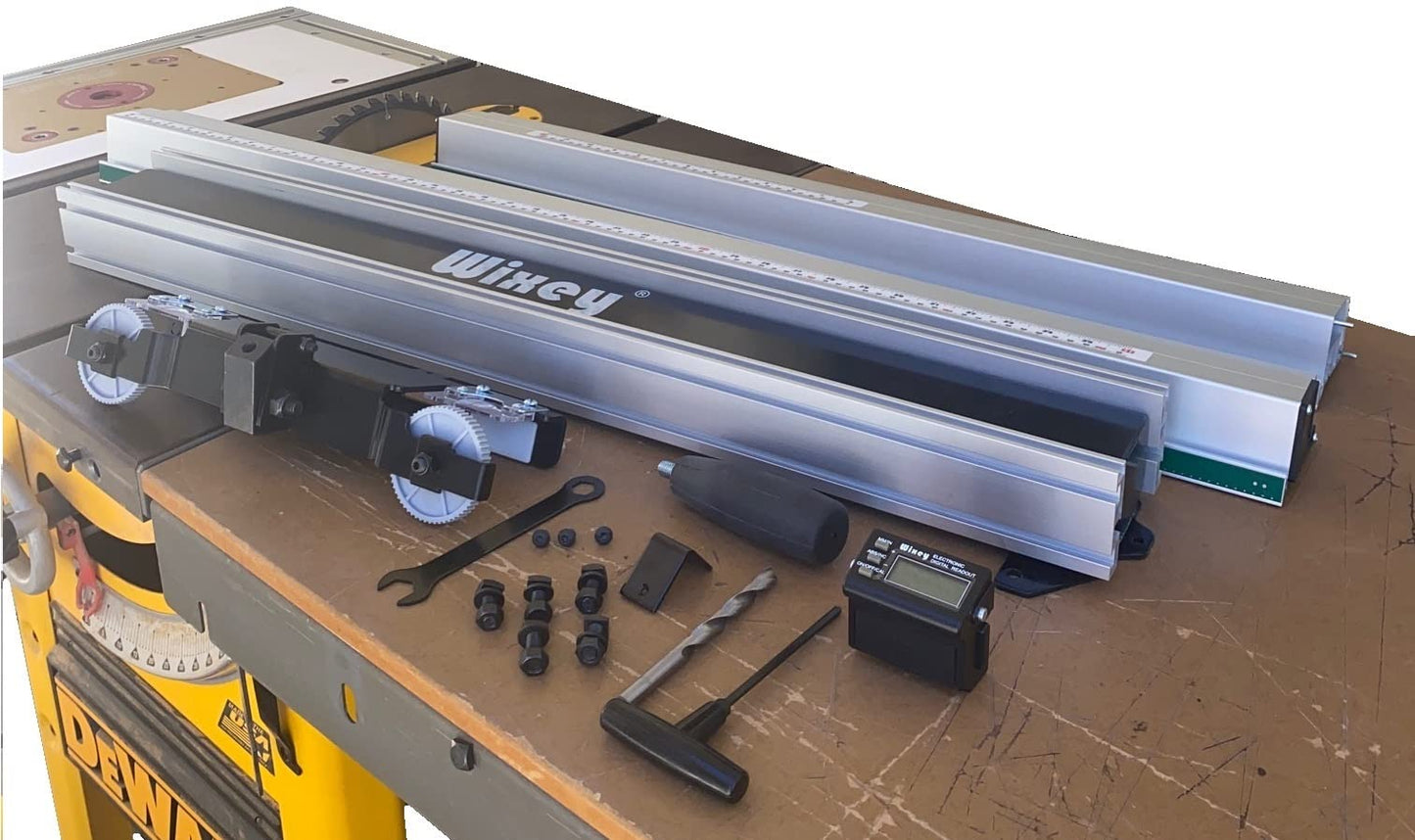 Wixey Professional Table Saw Fence System - Precision Rip Fence Upgrade for Table Saws - Heavy-Duty Aluminum Rail & Steel Fence w/Micro-Adjust Feature – 36” Rip Capacity for Woodworking